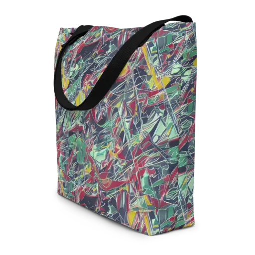 Midnight Mosaic on a Large Tote Bag W/ Pocket