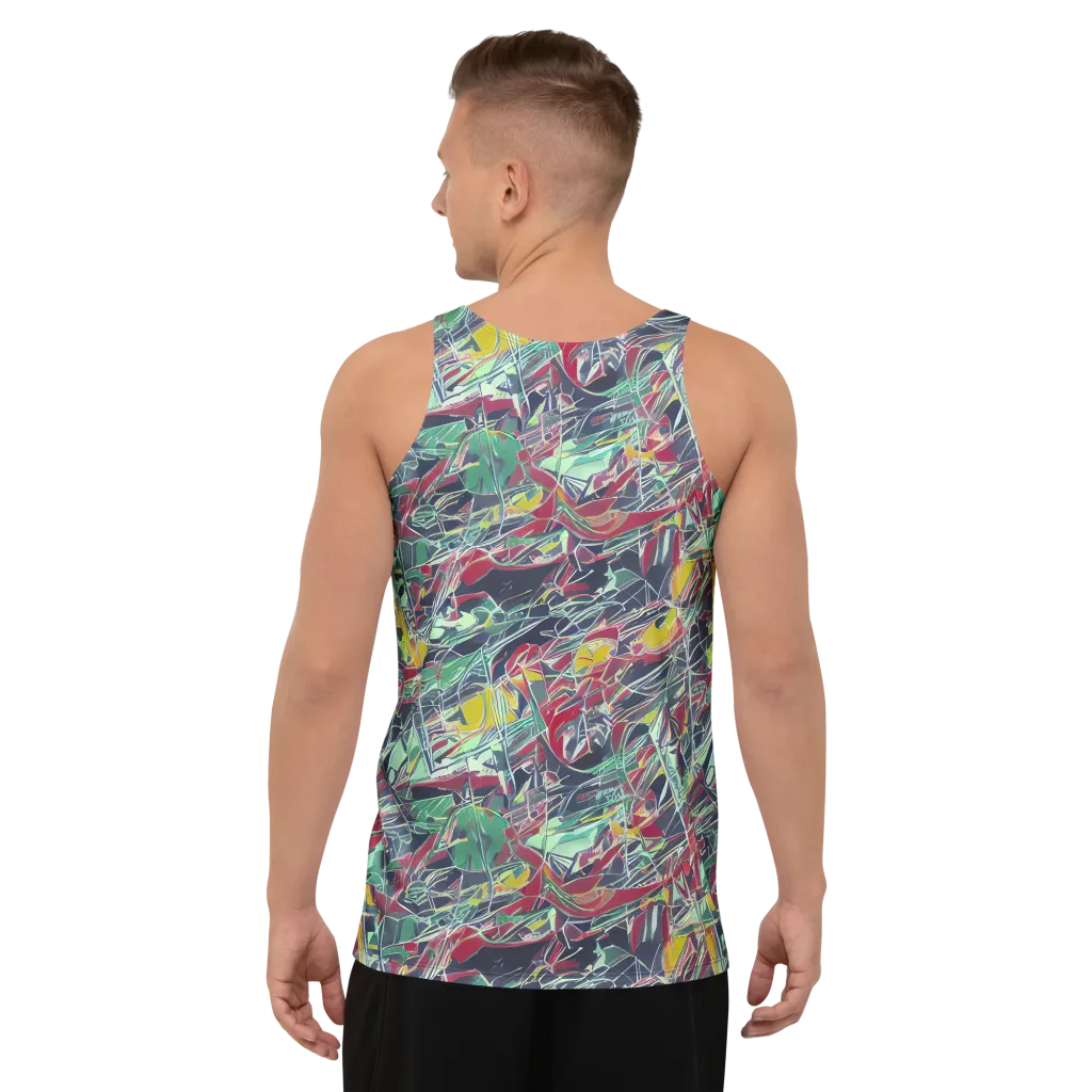 Midnight Mosaic on Men's Tank Top — Back