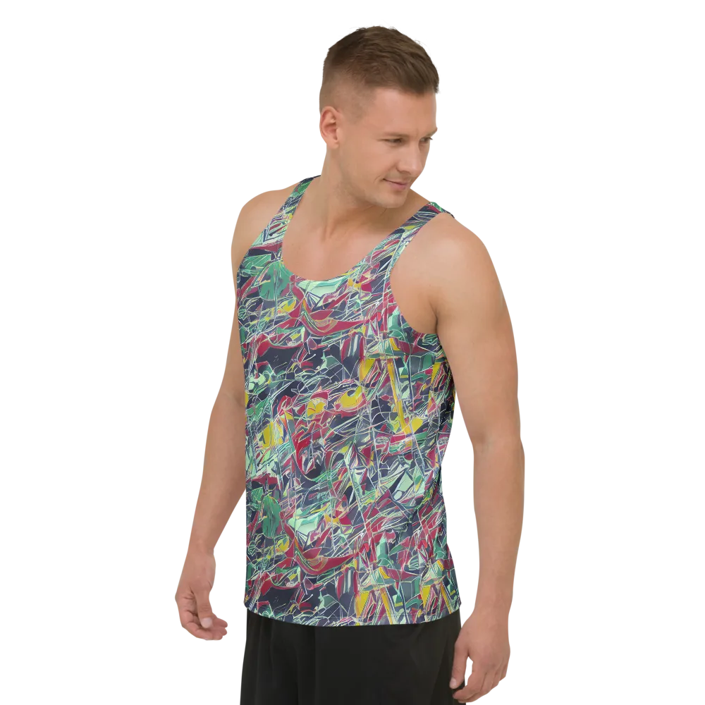 Midnight Mosaic on Men's Tank Top — Left Front