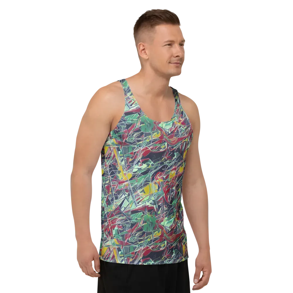 Midnight Mosaic on Men's Tank Top — Right Front