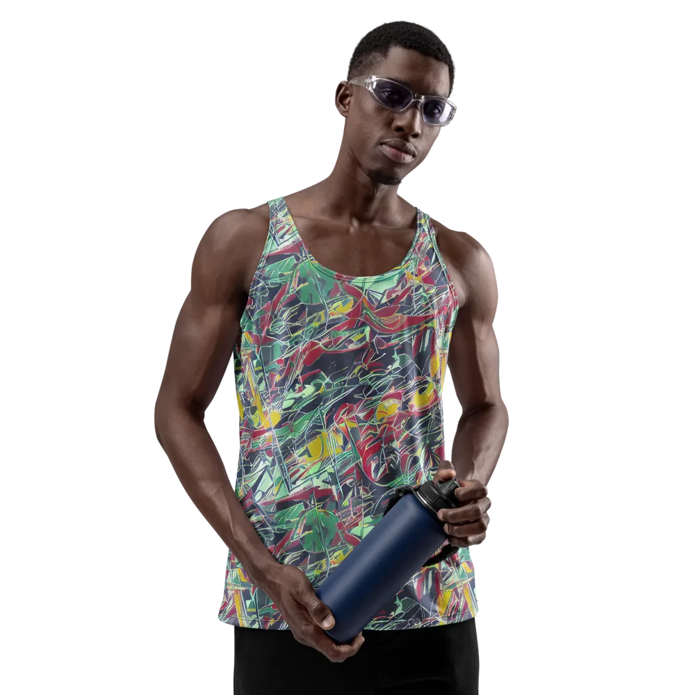 Midnight Mosaic on Men's Tank Top — Front