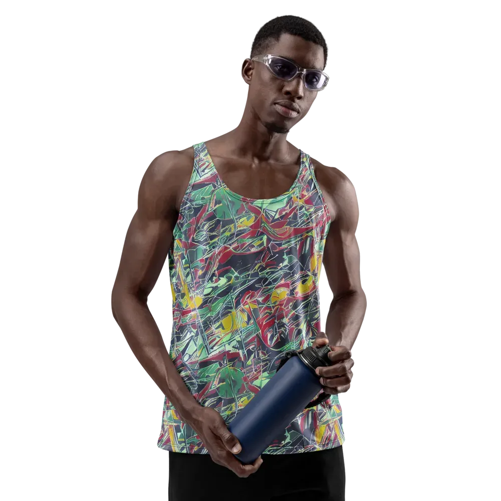 Midnight Mosaic on Men's Tank Top — Front