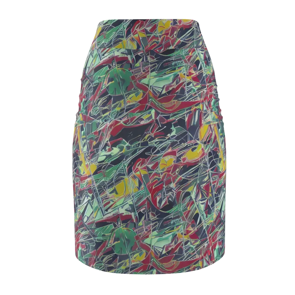 Midnight Mosaic on Pencil Skirt — Back