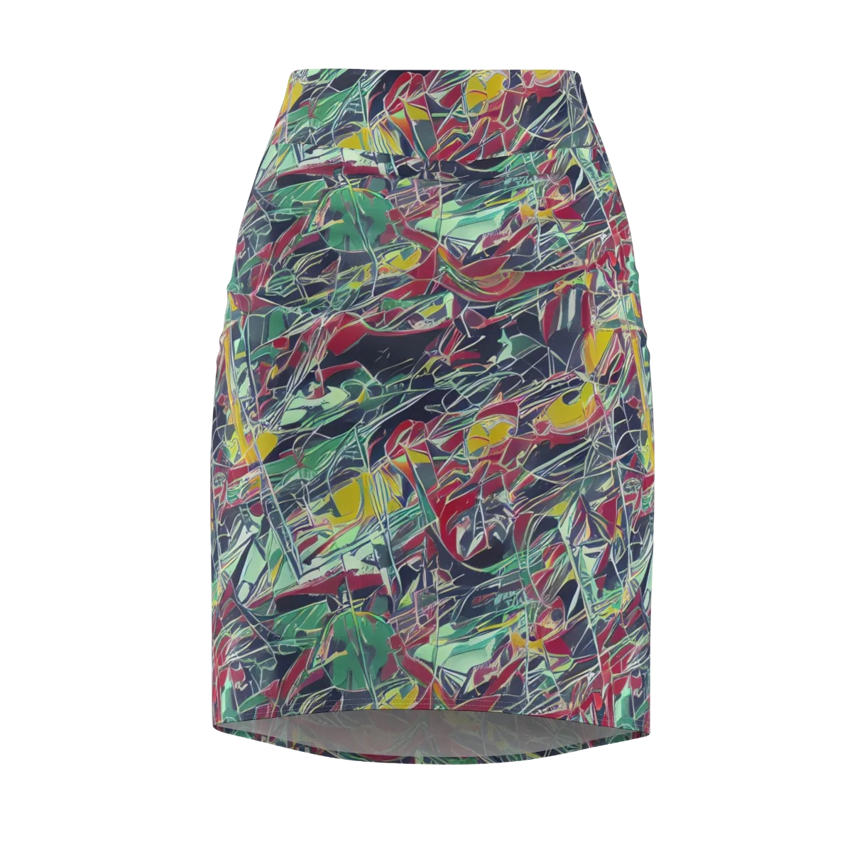 Midnight Mosaic on Pencil Skirt — Front