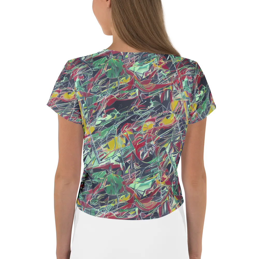Midnight Mosaic on Crop Tee — Back