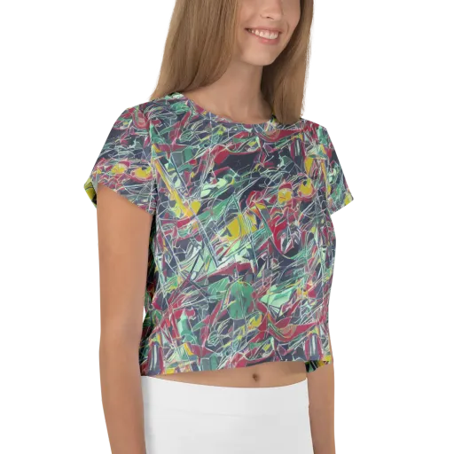 Midnight Mosaic on a Crop Tee