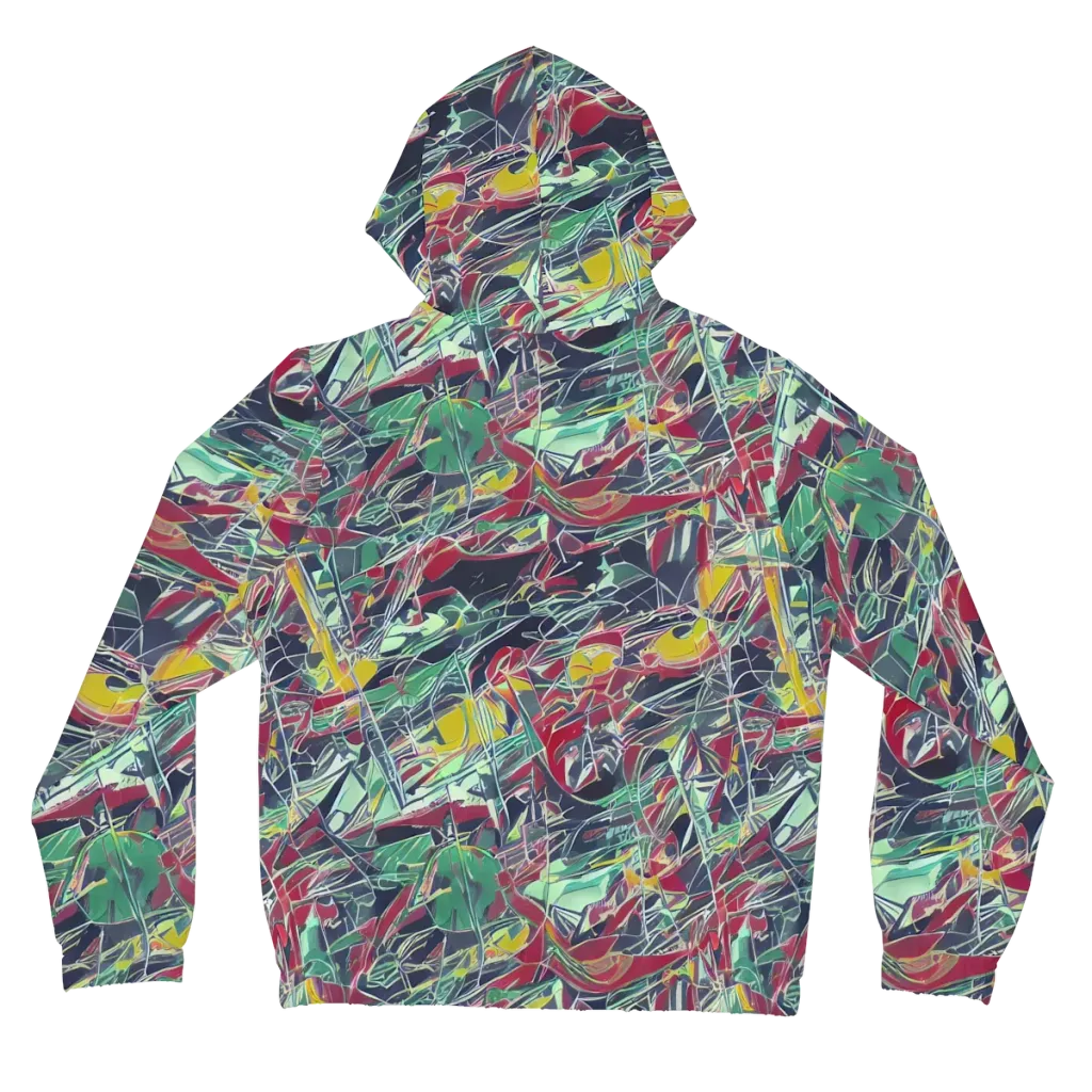 Midnight Mosaic on Women's Full-Zip Hoodie — Back