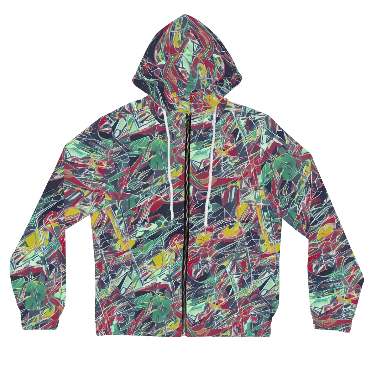 Midnight Mosaic on Women's Full-Zip Hoodie — Front