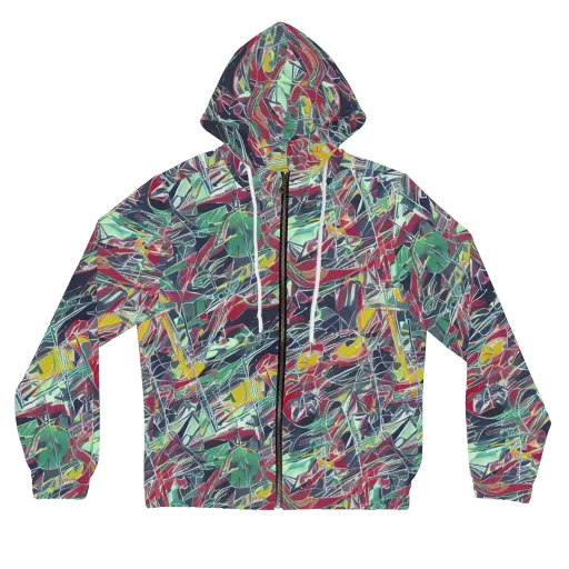 Midnight Mosaic on a Women's Full-Zip Hoodie