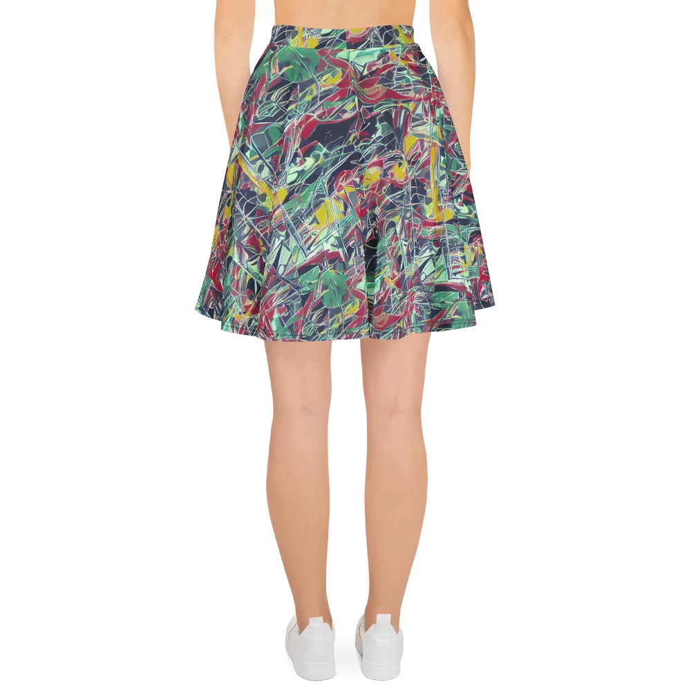 Midnight Mosaic on Skater Skirt — Back