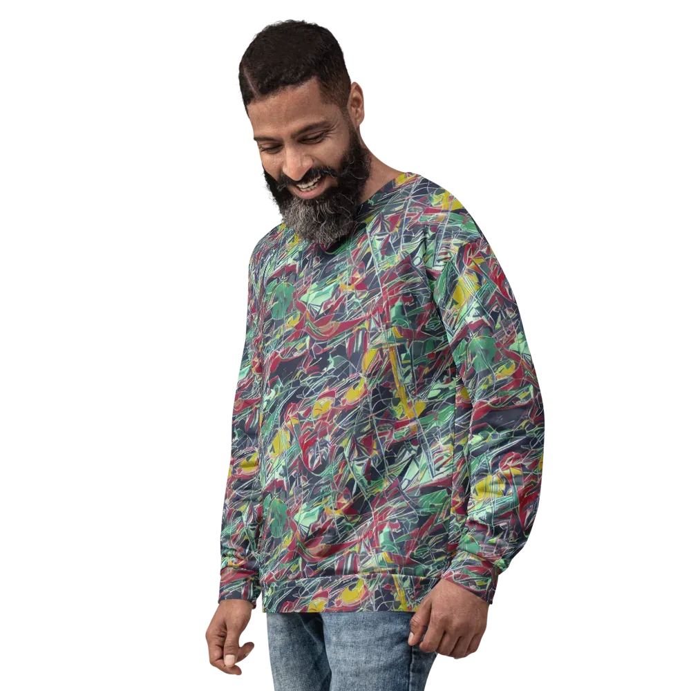 Midnight Mosaic on Sweatshirt — Left Front