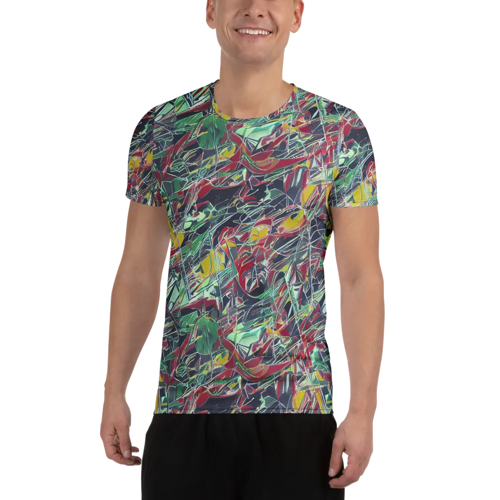 Midnight Mosaic on Men's Athletic T-Shirt — Front