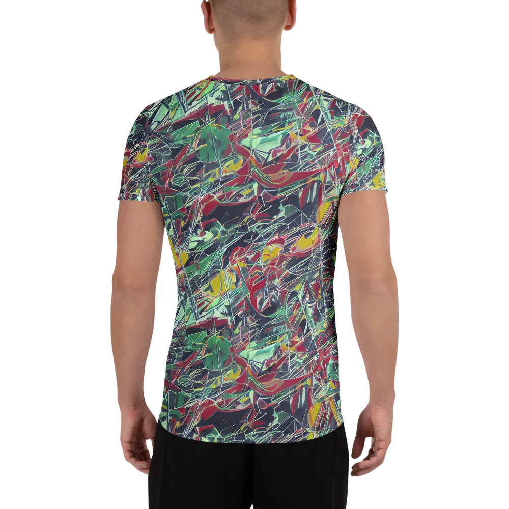 Midnight Mosaic on Men's Athletic T-Shirt — Back