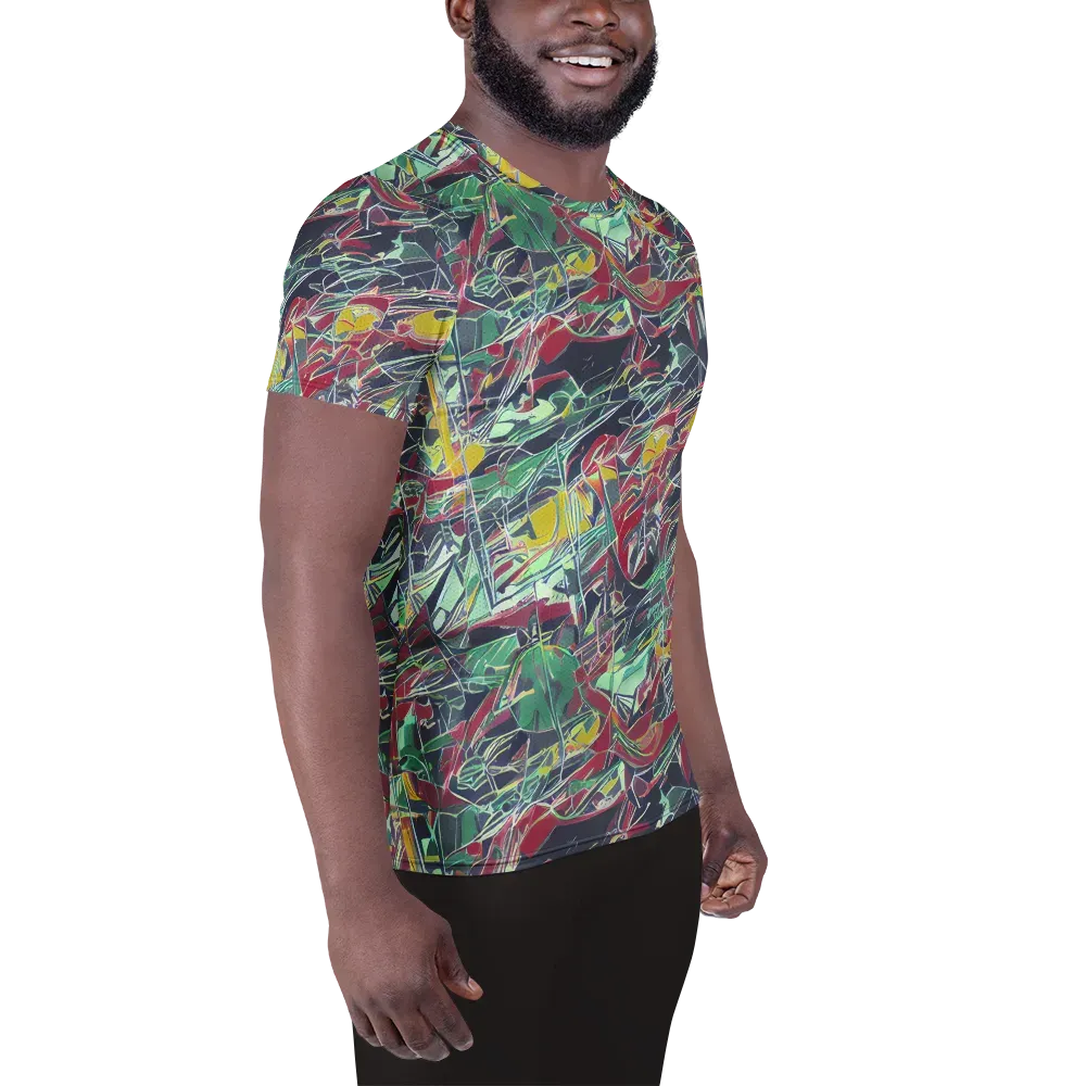 Midnight Mosaic on Men's Athletic T-Shirt — Right