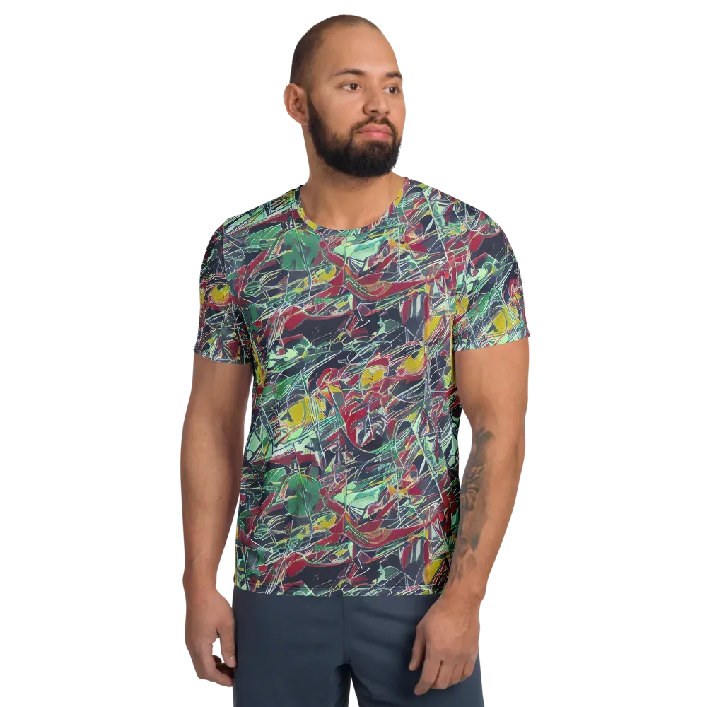 Midnight Mosaic on Men's Athletic T-Shirt — Front