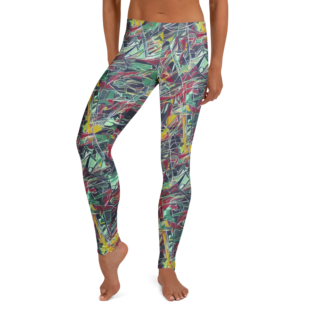 Midnight Mosaic on Leggings — Front