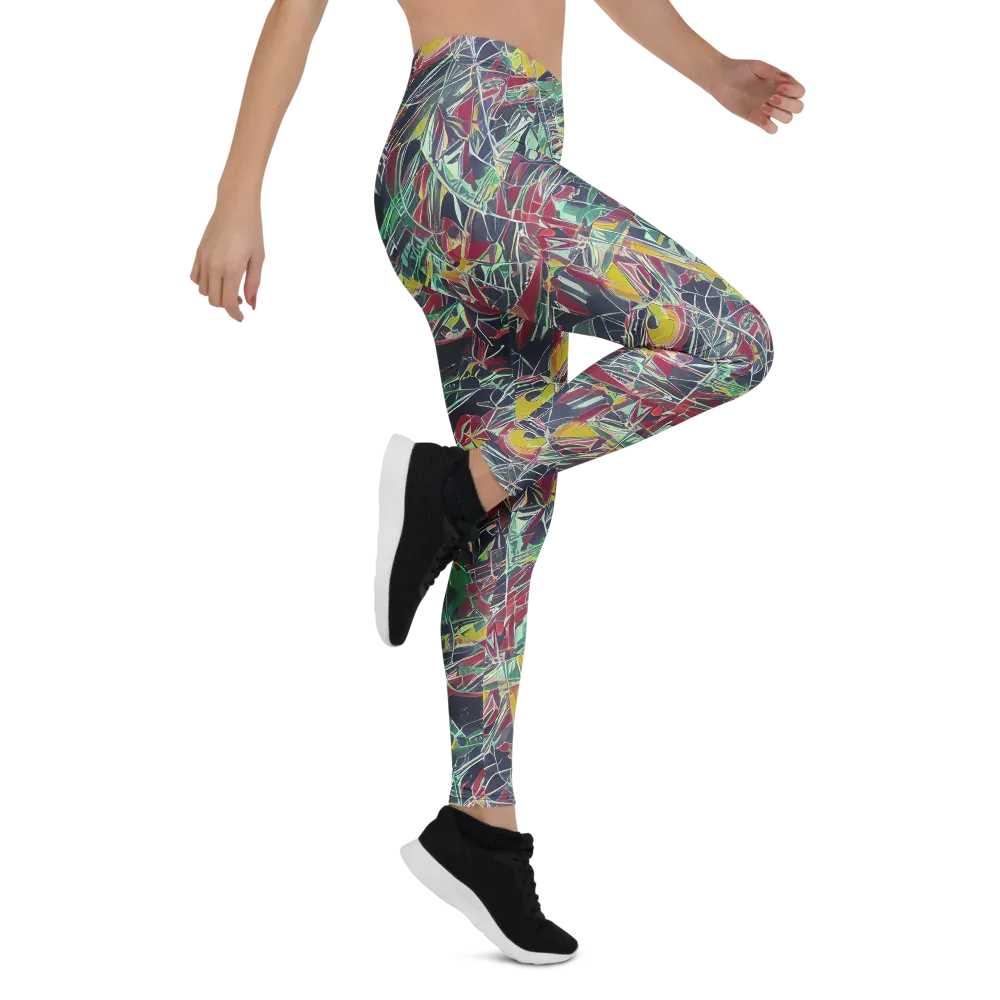 Midnight Mosaic on Leggings — Right