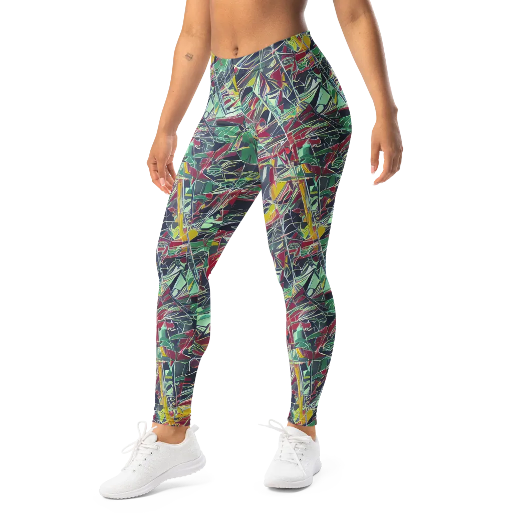Midnight Mosaic on Leggings — Left Front