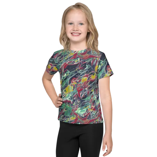 Midnight Mosaic on a Kids Crew Neck T-Shirt