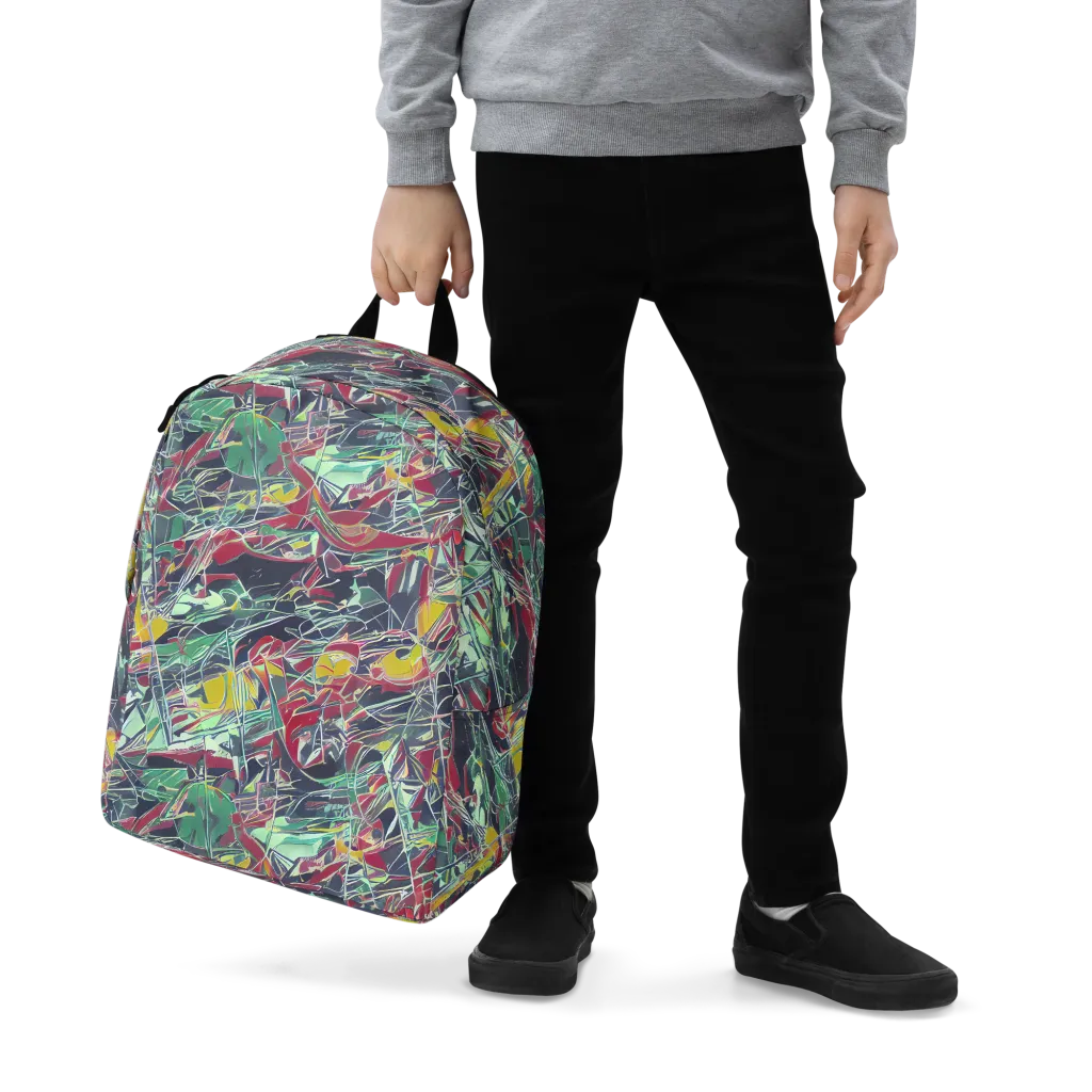 Midnight Mosaic on Minimalist Backpack — Zoomed-in