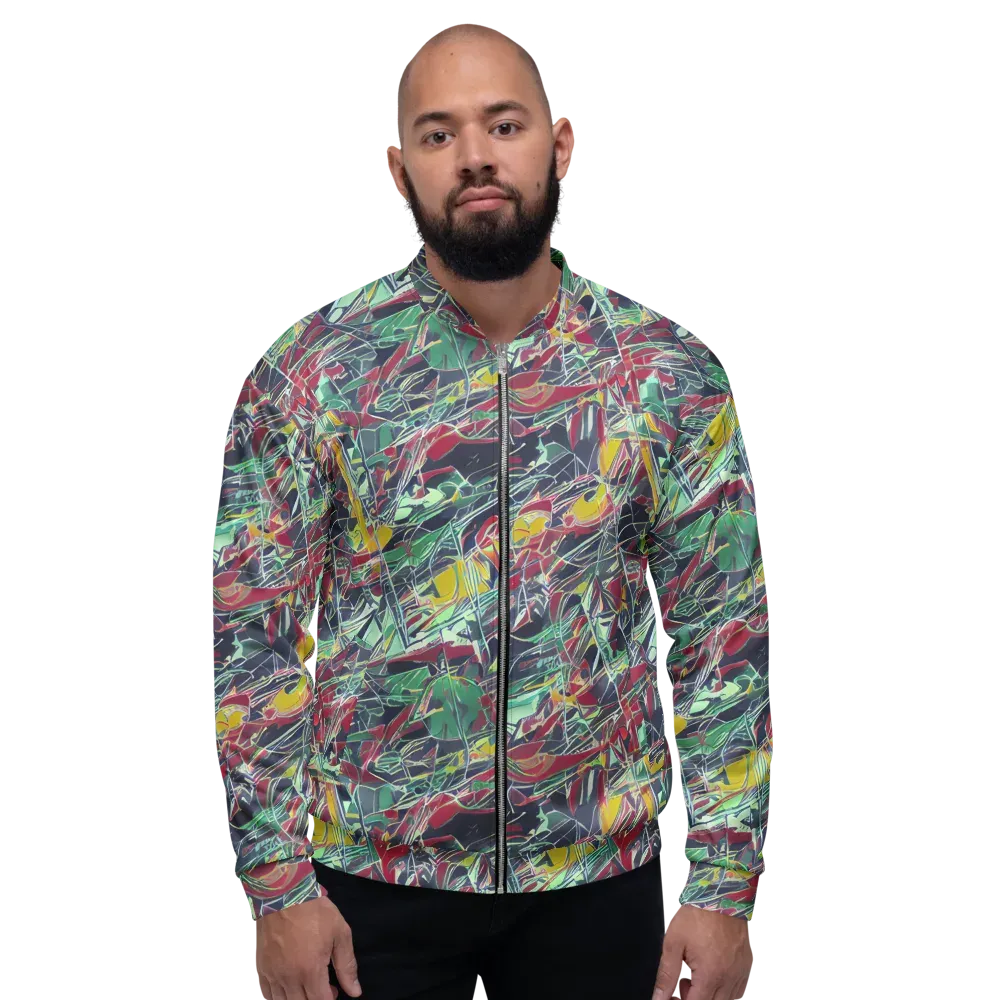 Midnight Mosaic on Bomber Jacket — Front