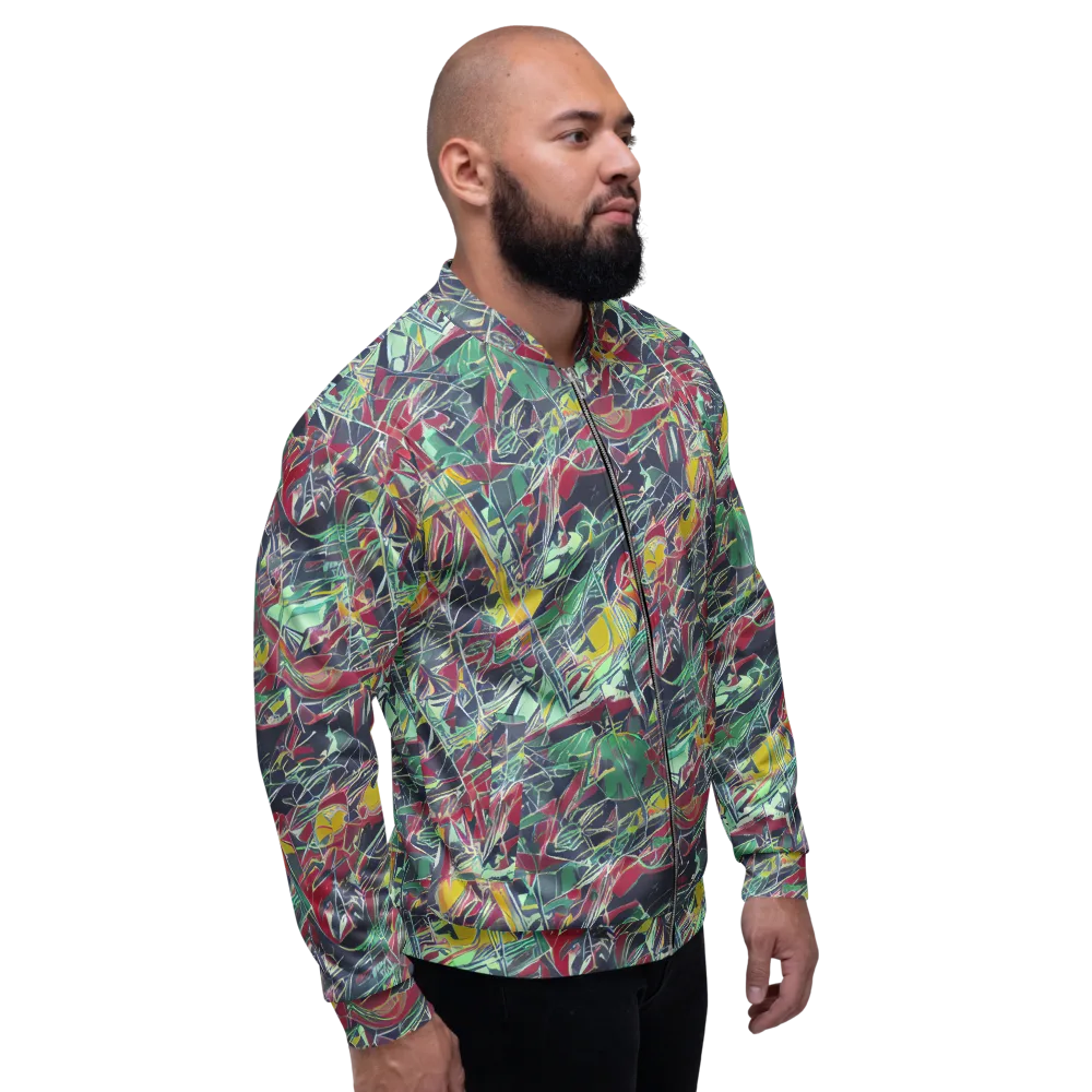 Midnight Mosaic on Bomber Jacket — Right
