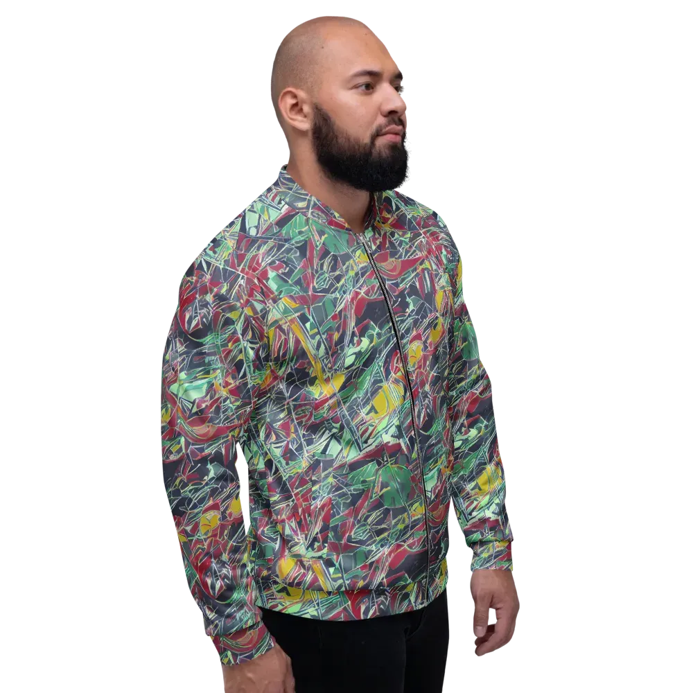 Midnight Mosaic on Bomber Jacket — Right