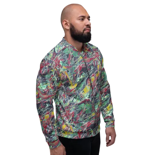 Midnight Mosaic on a Bomber Jacket
