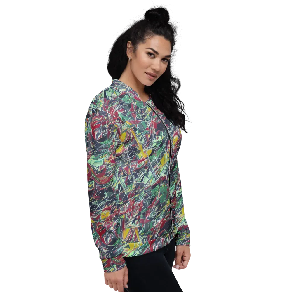 Midnight Mosaic on Bomber Jacket — Right