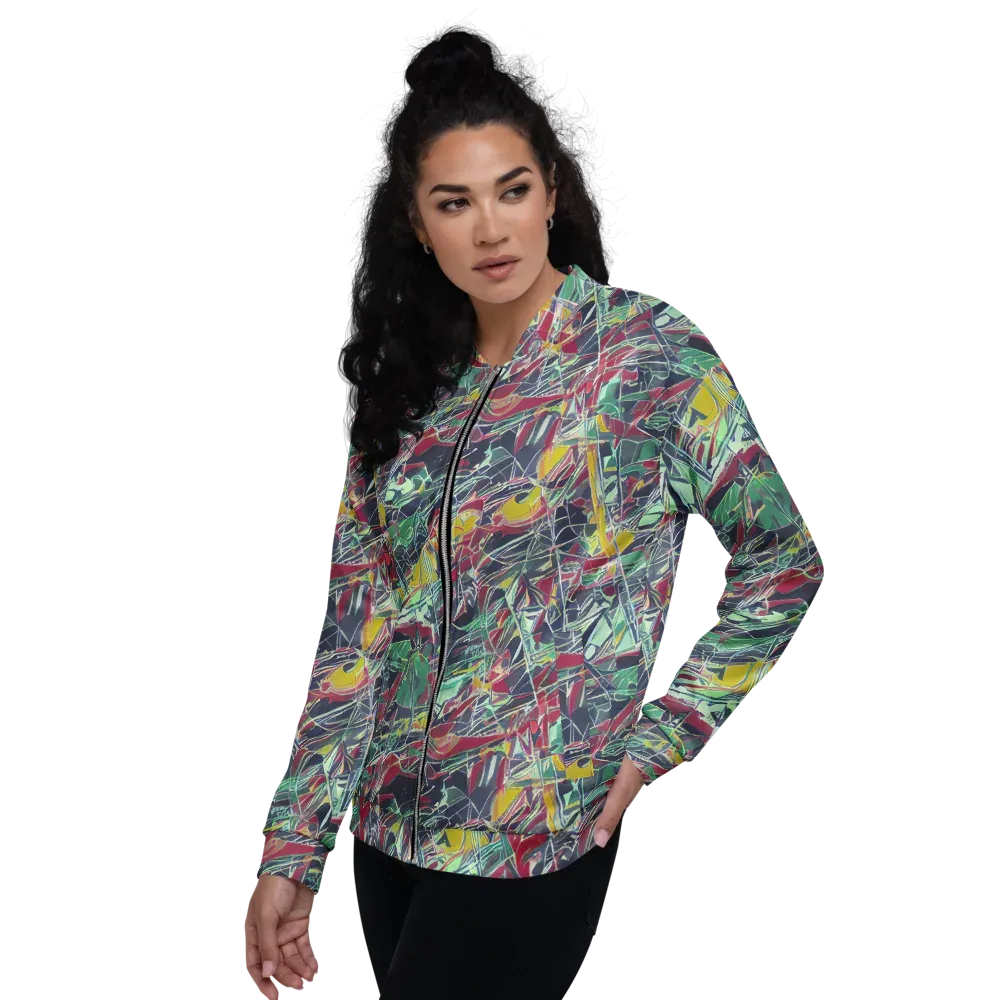 Midnight Mosaic on Bomber Jacket — Left