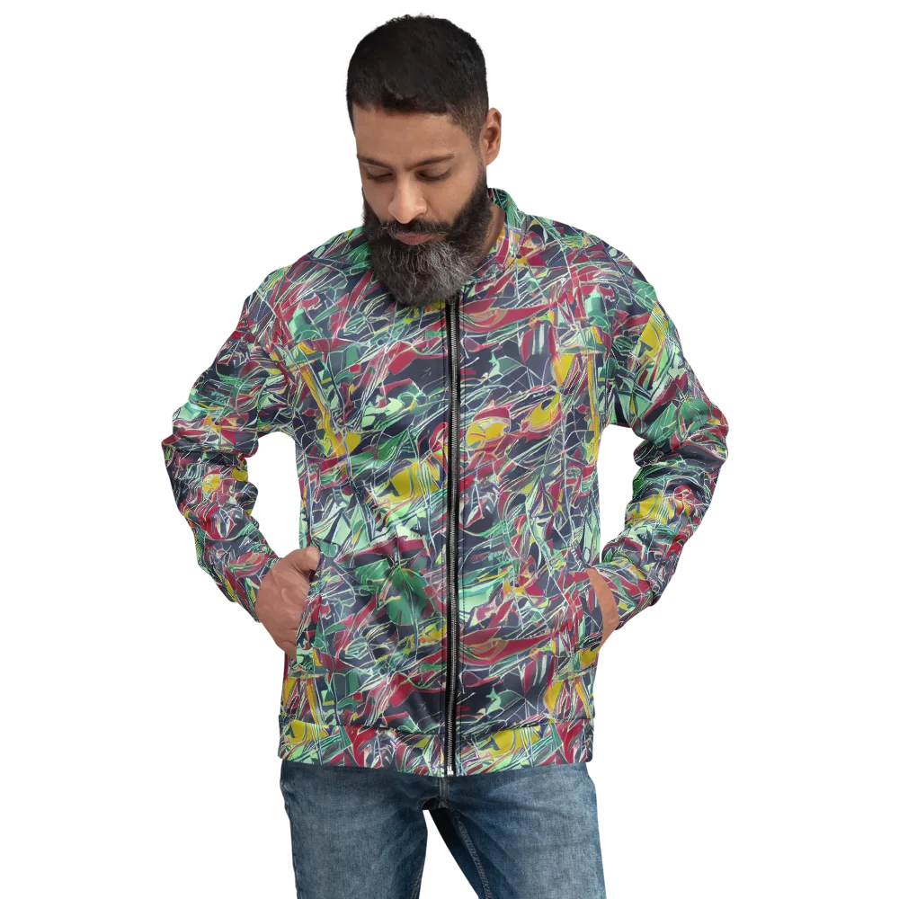 Midnight Mosaic on Bomber Jacket — Front