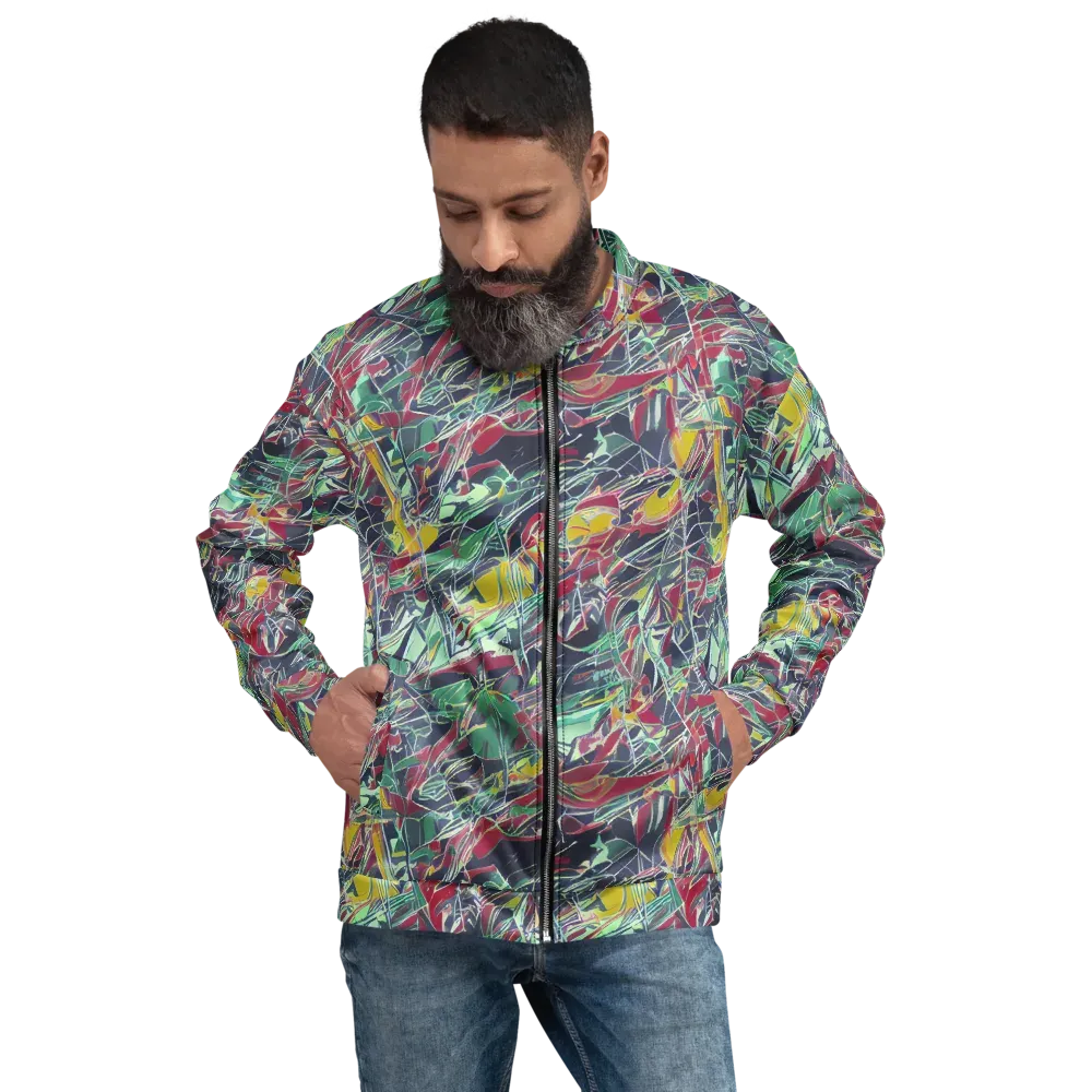 Midnight Mosaic on Bomber Jacket — Front