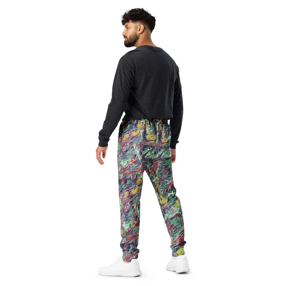 Midnight Mosaic on Men's Joggers — Back