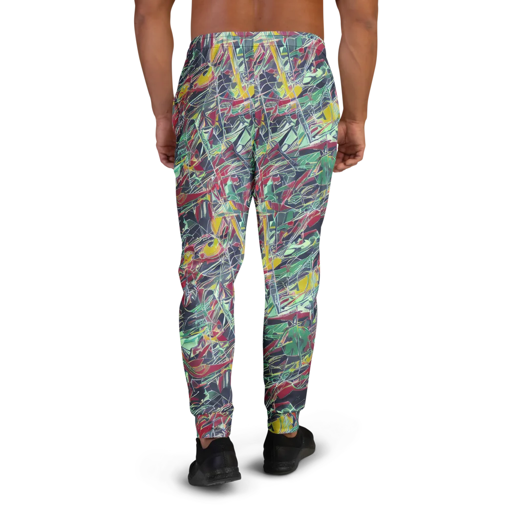 Midnight Mosaic on Men's Joggers — Back