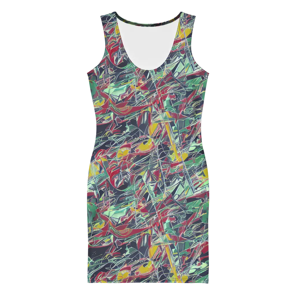 Midnight Mosaic on Bodycon Dress — Front