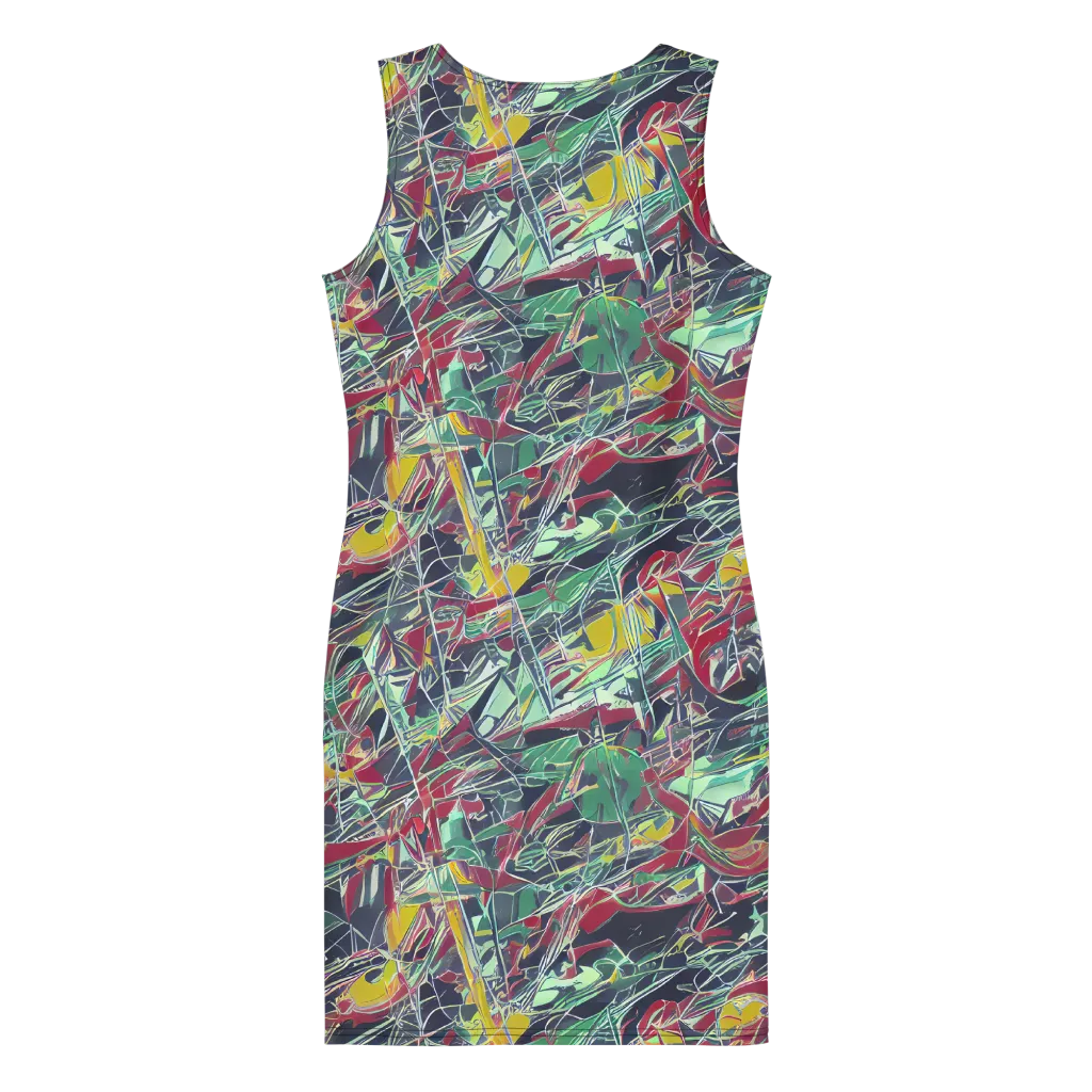 Midnight Mosaic on Bodycon Dress — Back