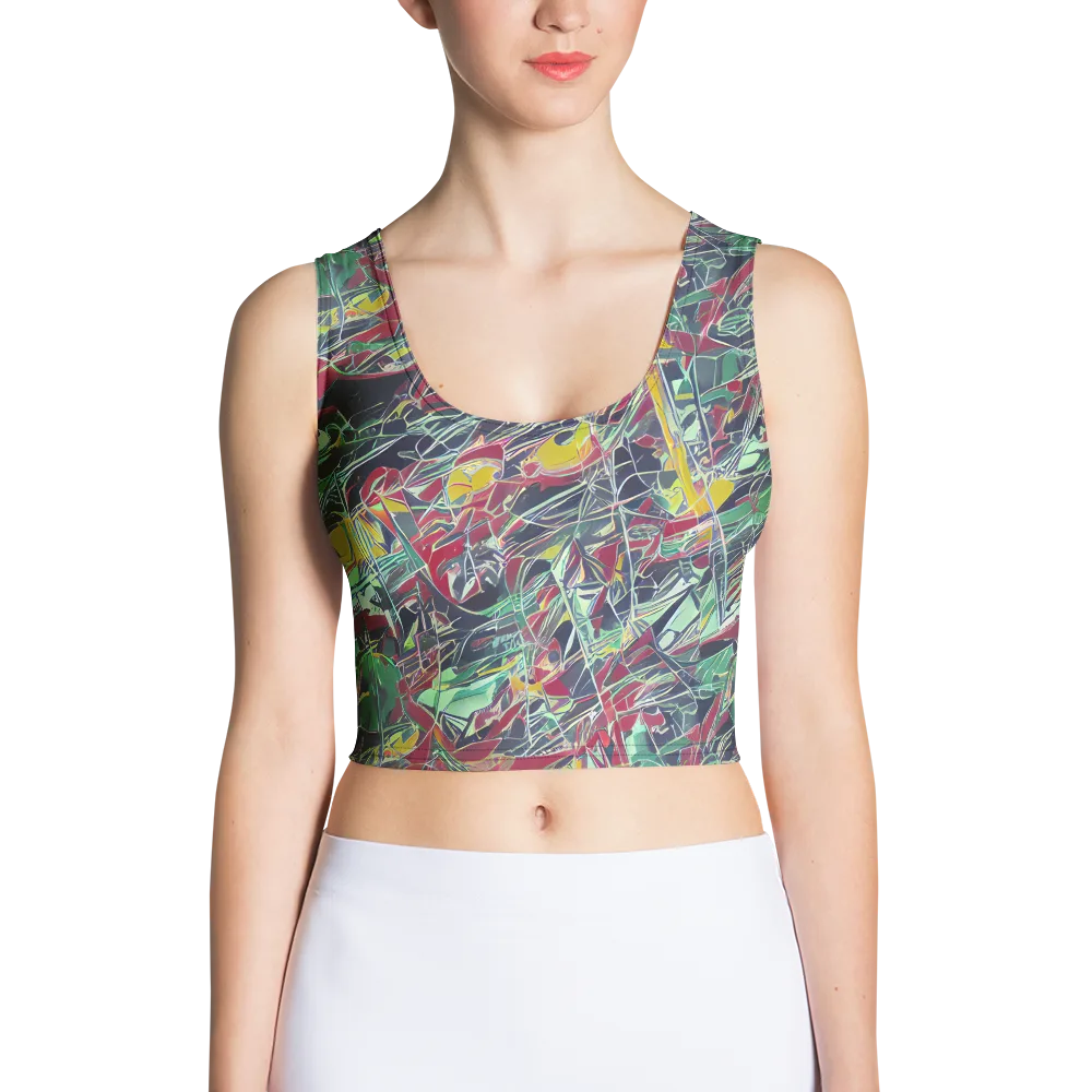 Midnight Mosaic on Crop Top — Front