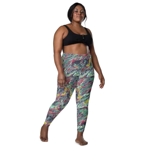 Midnight Mosaic on a Leggings with Pockets