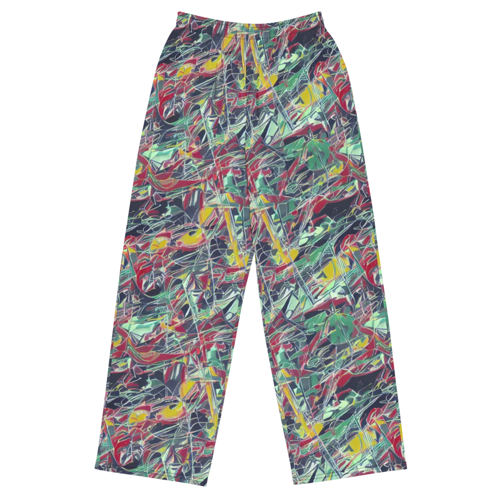 Midnight Mosaic on Wide-Leg Pants — Front