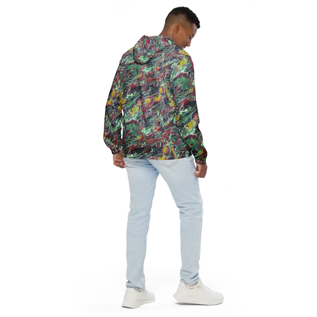 Midnight Mosaic on Men's Windbreaker — Back