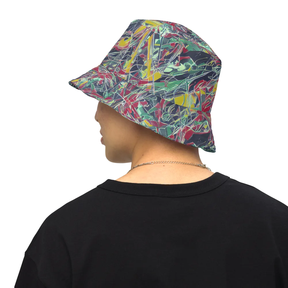 Midnight Mosaic on Reversible Bucket Hat — Back Inside