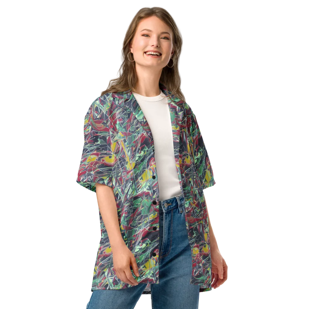 Midnight Mosaic on Button Shirt — Front