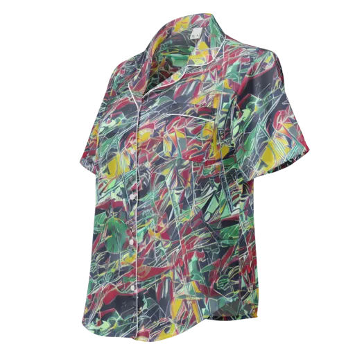 Midnight Mosaic on a Women's Short Sleeve Pajama Top