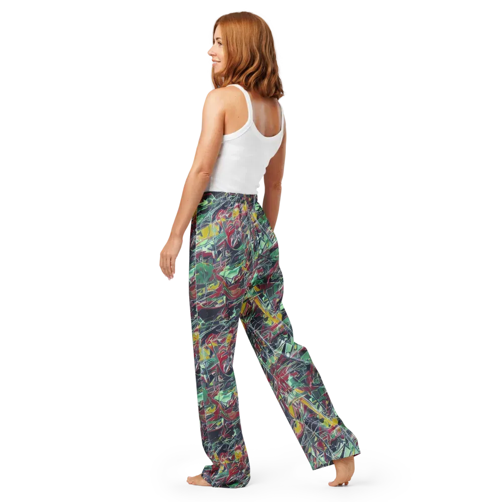 Midnight Mosaic on Women's Pajama Pants — Back