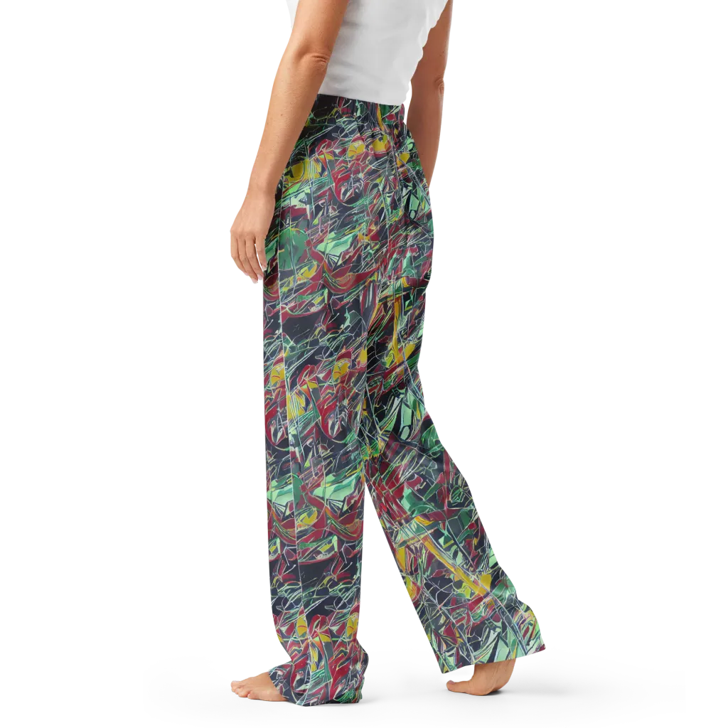 Midnight Mosaic on Women's Pajama Pants — Left