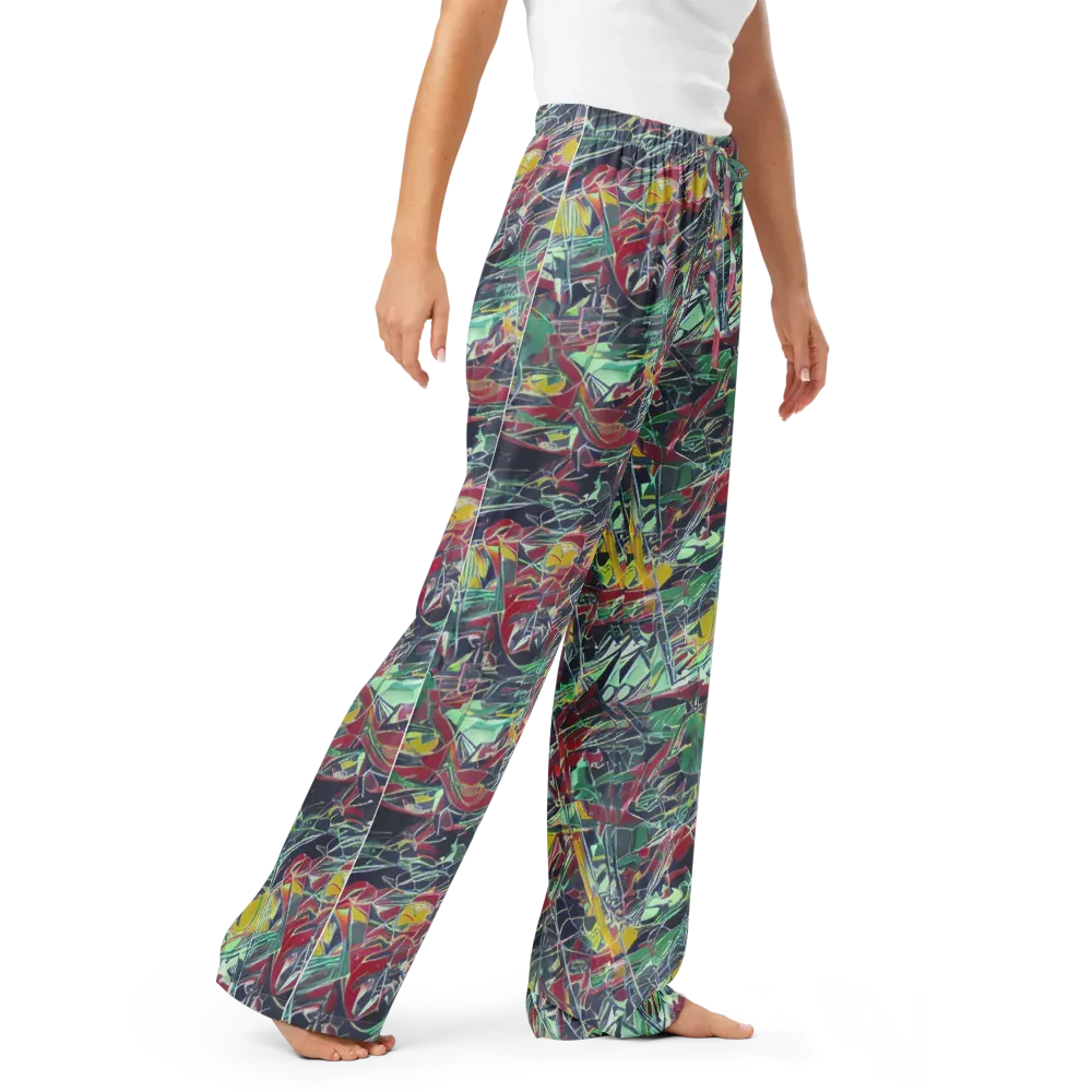 Midnight Mosaic on Women's Pajama Pants — Right Front