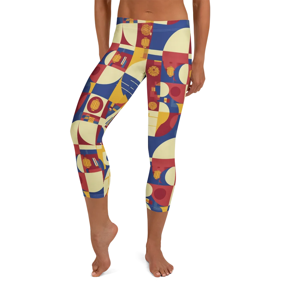 Lantern Geometry on Capri Leggings — Front