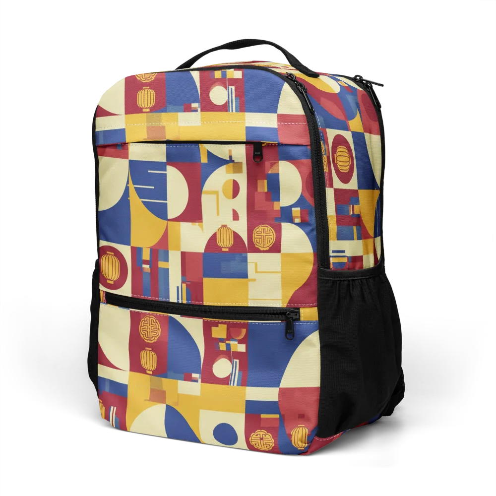 Lantern Geometry on Utility Backpack — Left Front