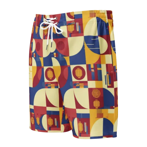 Lantern Geometry on a Men's Board Shorts