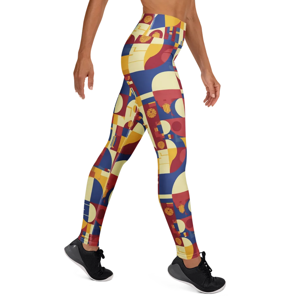 Lantern Geometry on Yoga Leggings — Right